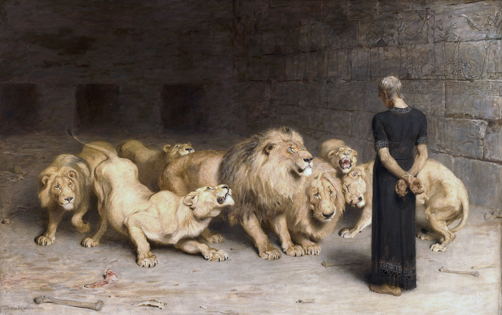 Daniel in the Lions' Den, Briton Rivière, 1872
